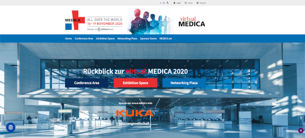 Die virtuelle MEDICA der Messe Düsseldorf (Foto: dimedis)